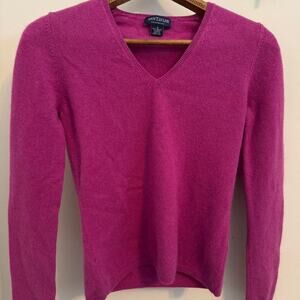 Ann Taylor Pink 100% Cashmere Sweater XS